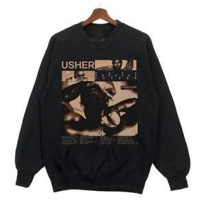 Black Usher Usher Album Rap Usher Tour 2024 For Fan Sweatshirt